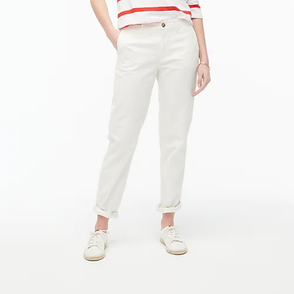 J. Crew High-Rise Girlfriend Chino Pant, 4, NWT